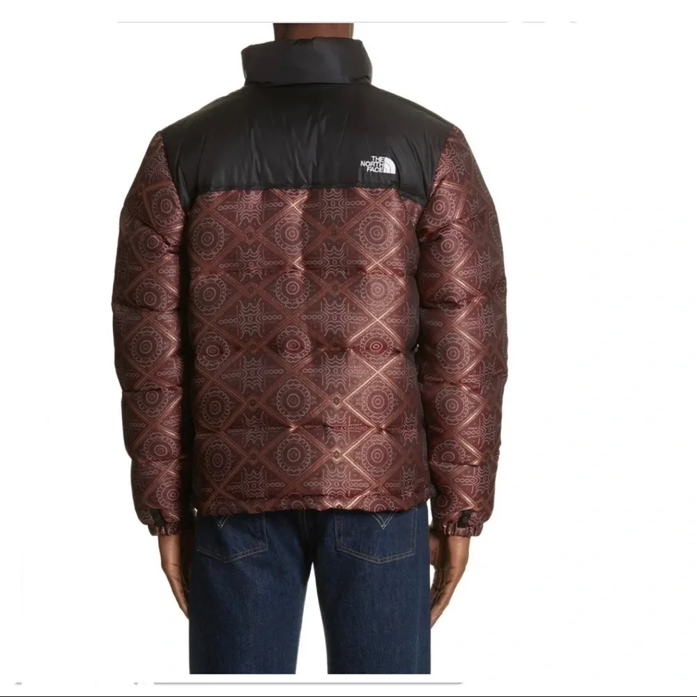The North Face Nuptse 700 Fill Power Down Puffer Shimmering metallic jacquard